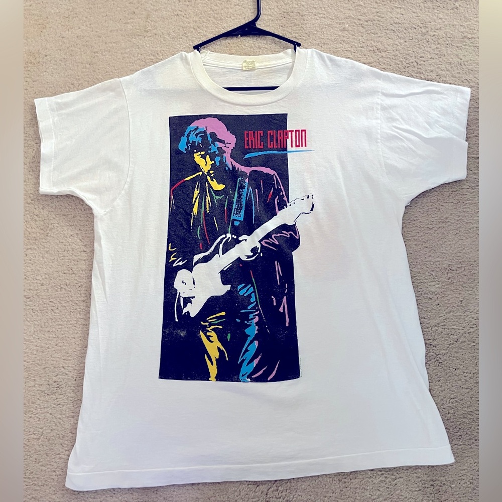 VTG VINTAGE ERIC CLAPTON JOURNEYMAN WORLD TOUR 1990 CONCERT TEE SHIRT SZ XL